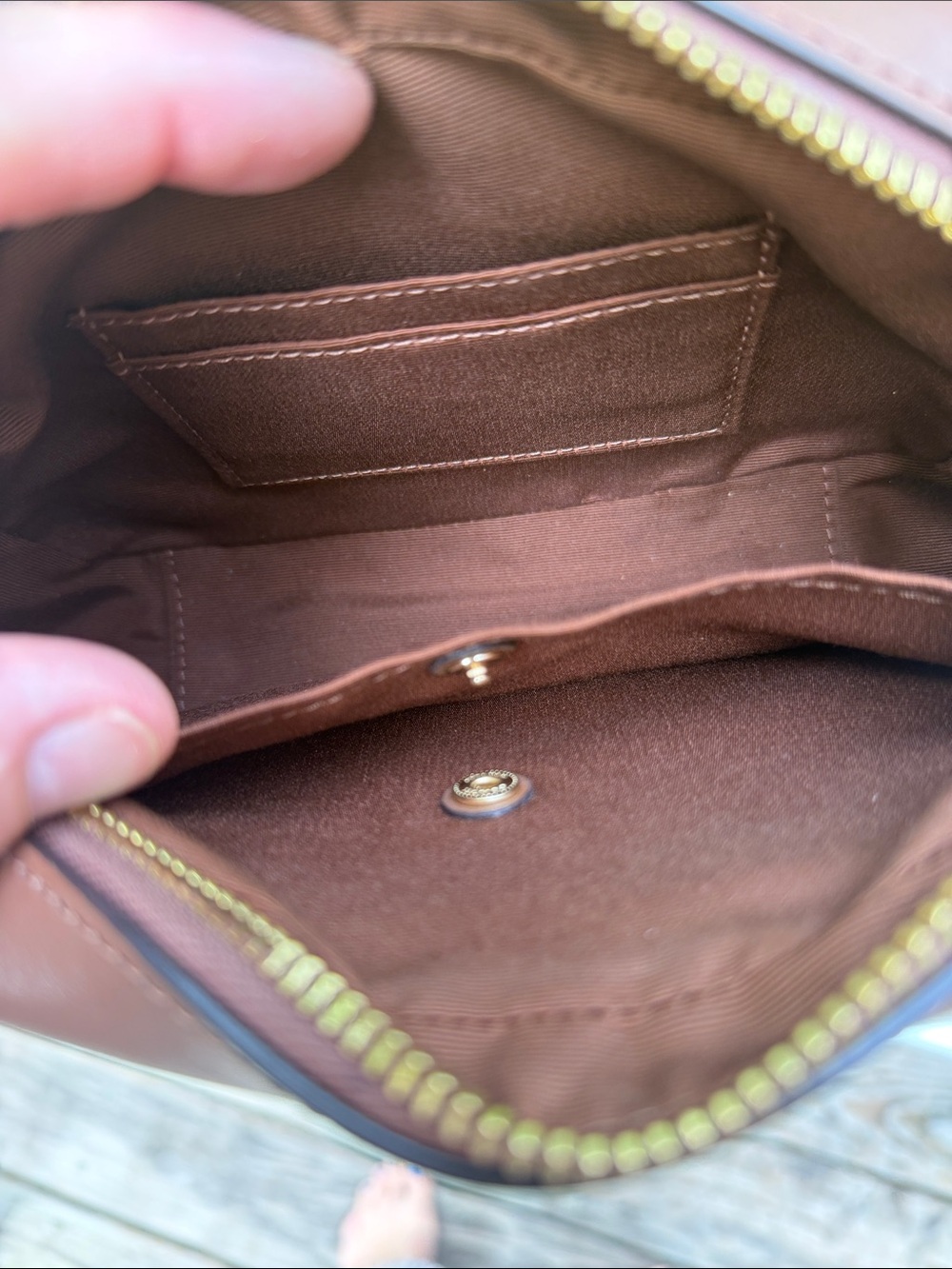 Coach Mini Jamie Camera Bag Tan Signature coated canvas with Brown Leather Trim - Picture 8 of 17